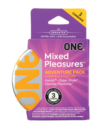 One Mixed Pleasures Condoms - Box of 3