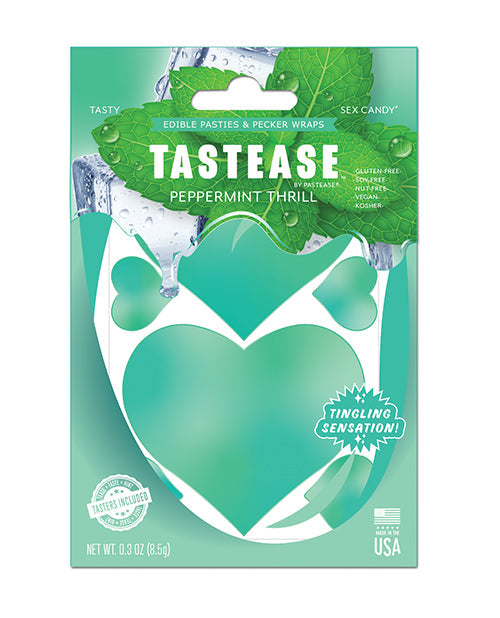 Pastease Tastease Edible Pasties &amp; Pecker Wraps - Peppermint O/S
