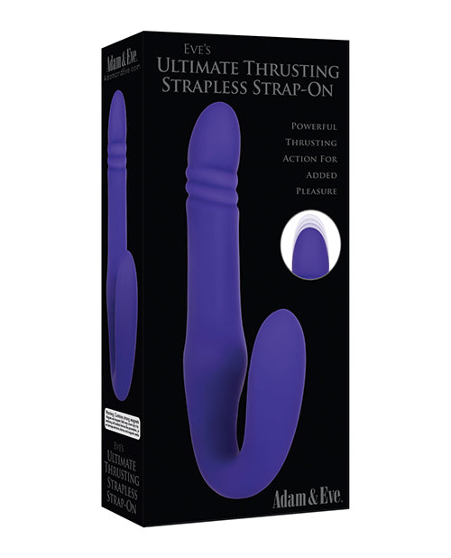 Adam &amp; Eve Eve&#039;s Ultimate Thrusting Strapless Strap On - Purple