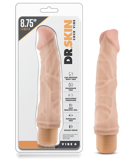 Blush Dr. Skin Vibe 9&quot; Dong #6 - Beige