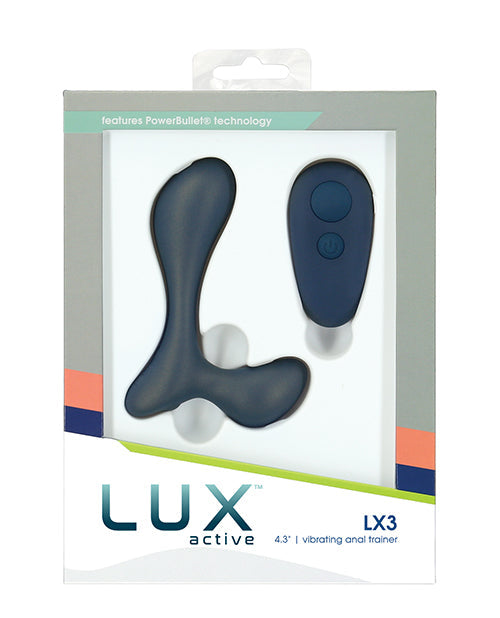 Lux Active LX3 4.3&quot; Vibrating Anal Trainer - Dark Blue
