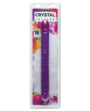 Crystal Jellies 18&quot; Double Dong - Purple