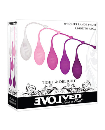 Evolved Tight &amp; Delight 5 pc Weighted Kegel Ball Set - Assorted Colors