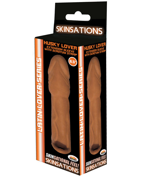 Skinsations Latin Lover 6.5&quot; Husky Extension Sleeve w/Scrotum Strap