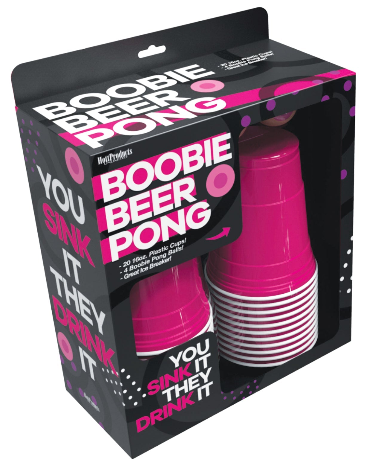 Boobie Beer Pong w/Cups &amp; Boobie Balls