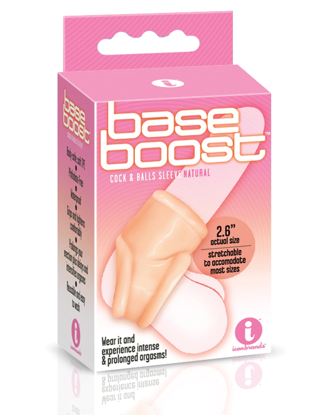 The 9&#039;s Base Boost Cock &amp; Balls Sleeve - Natural