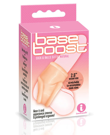 The 9&#039;s Base Boost Cock &amp; Balls Sleeve - Natural