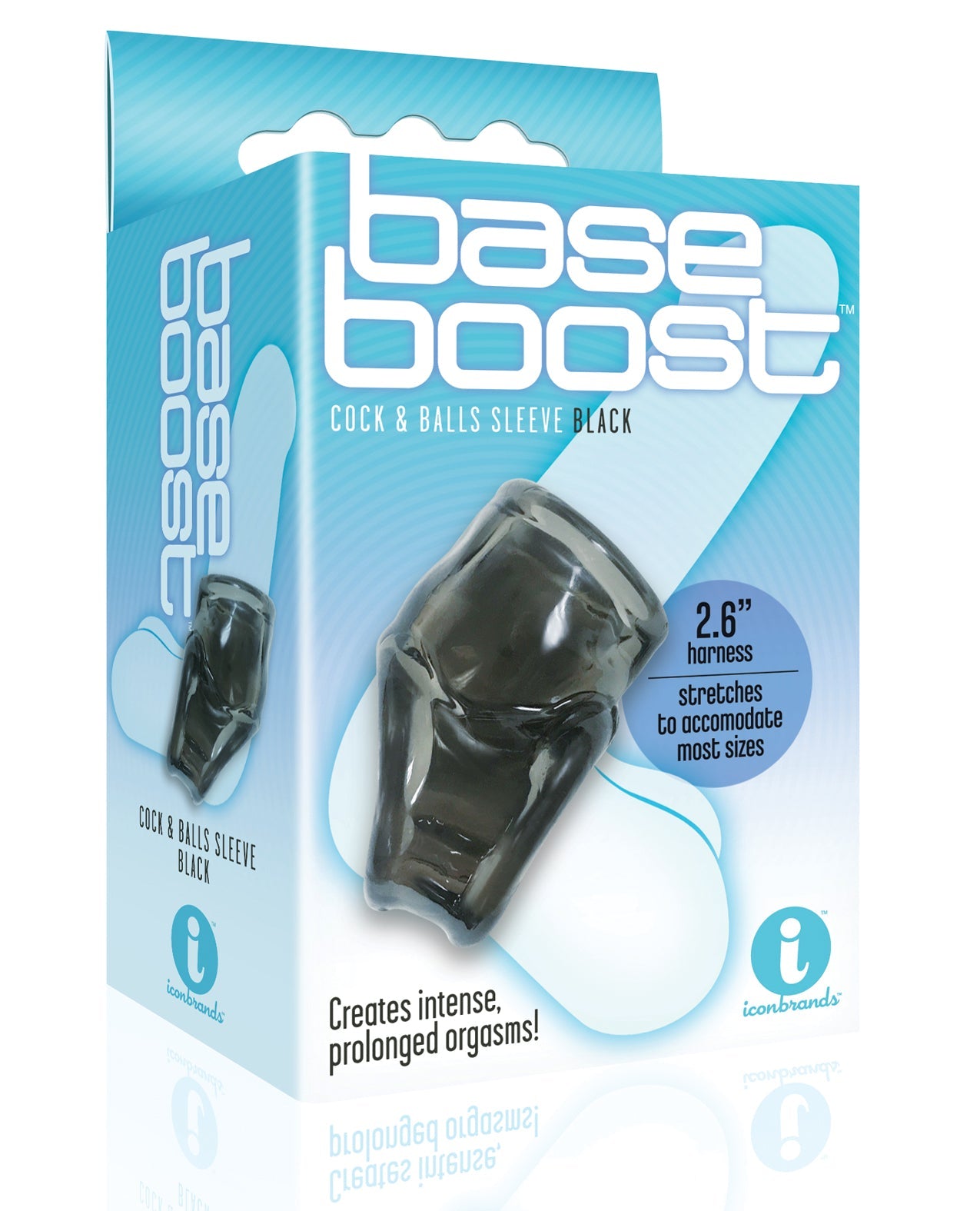 The 9&#039;s Base Boost Cock &amp; Balls Sleeve - Black