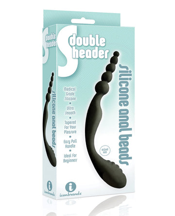 The 9&#039;s S Double Header Double Ended Silicone Anal Beads