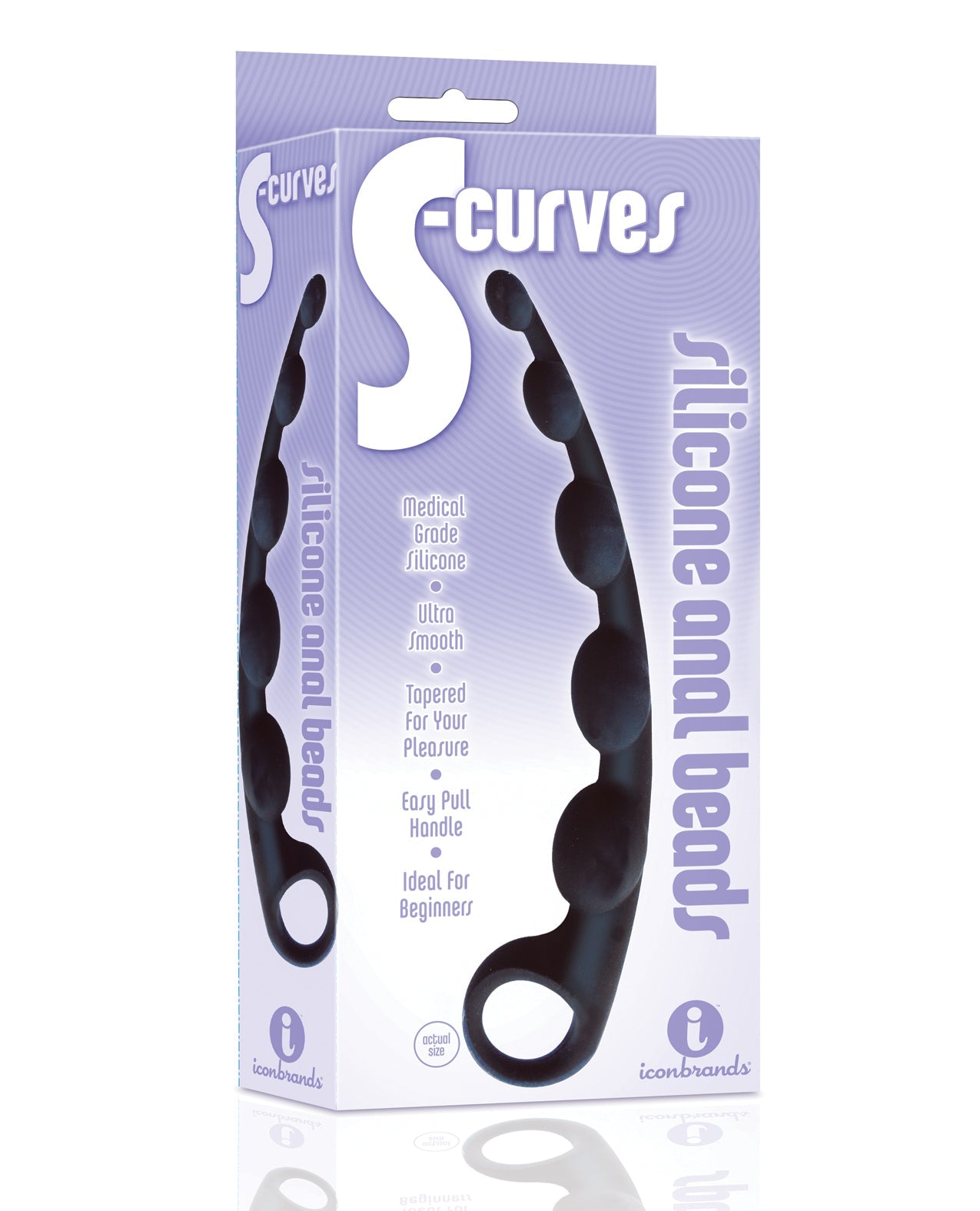 The 9&#039;s S-Curved Silicone Anal Beads