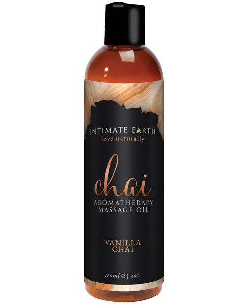 Intimate Earth Chai Massage Oil - 120 ml Vanilla &amp; Chai