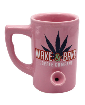 Wake &amp; Bake Coffee Mug - 10 oz Pink