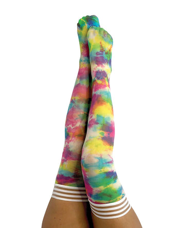 Kix&#039;ies Gilly Tie Die Thigh High Bright Color D