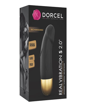 Dorcel Real Vibration S 6&quot; Rechargeable Vibrator 2.0 - Gold