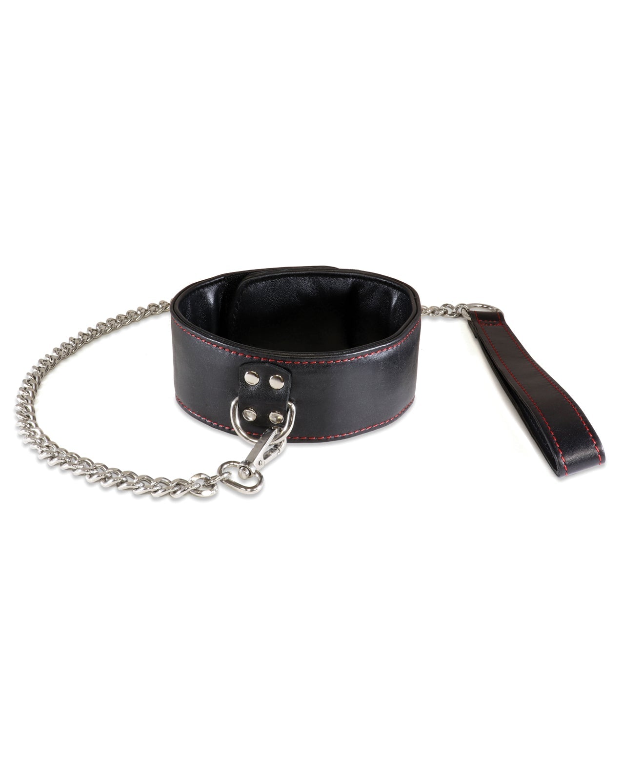 Sultra Lambskin 2&quot; Collar w/24&quot; Chain - Black