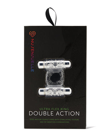 Nu Sensuelle Double Action Cockring 2x7 Function - Clear
