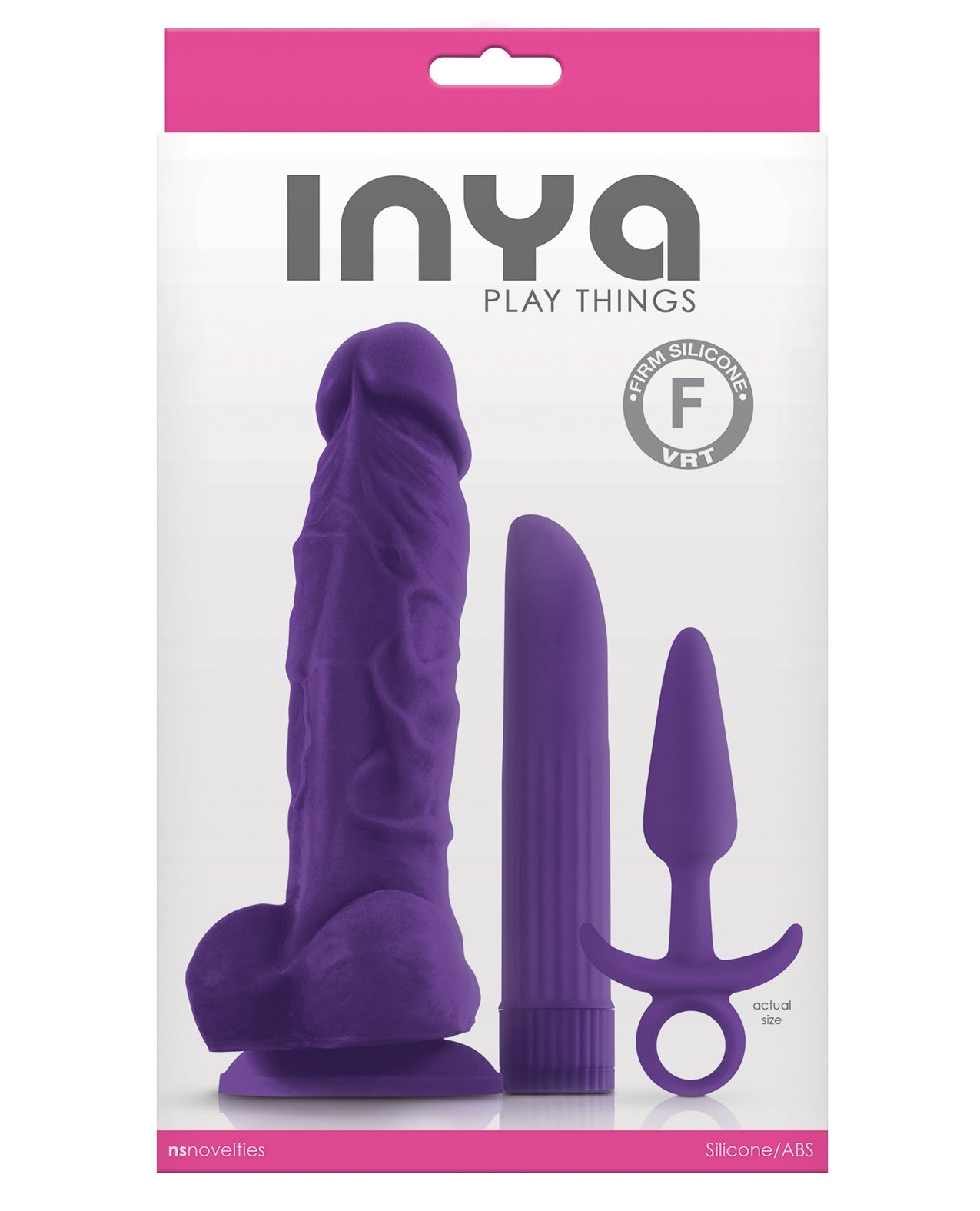 INYA Play Things Set of Plug, Dildo &amp; Vibrator - Purple