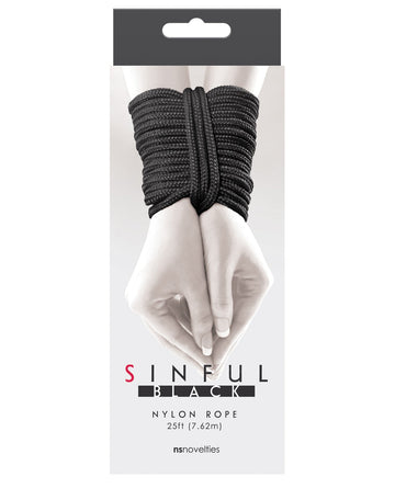 Sinful 25&#039; Nylon Rope - Black