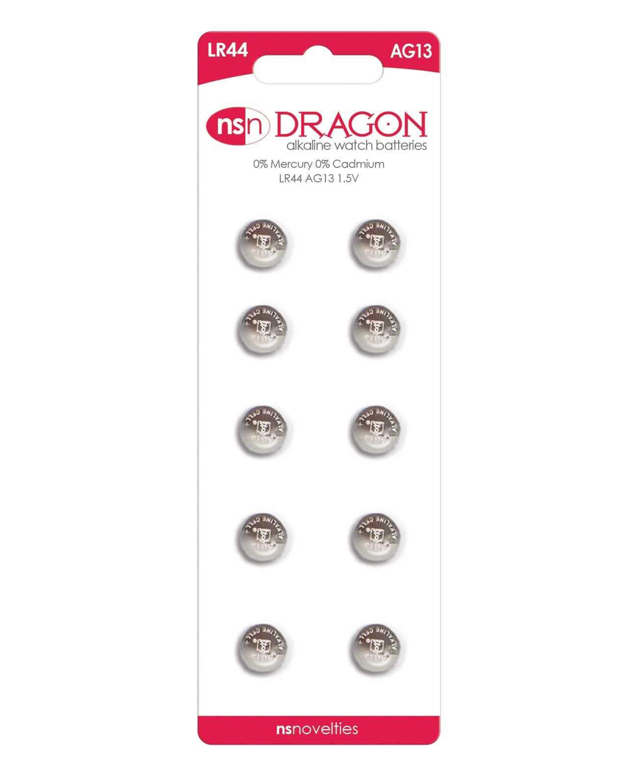 Dragon Alkaline Batteries - AG13/LR44 Pack of 10