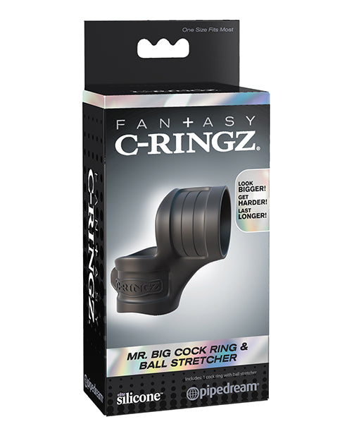 Fantasy C-Ringz Mr. Big Cock Ring &amp; Ball Stretcher - Black