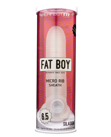 Perfect Fit Fat Boy Micro Ribbed Sheath 6.5&quot; - Clear