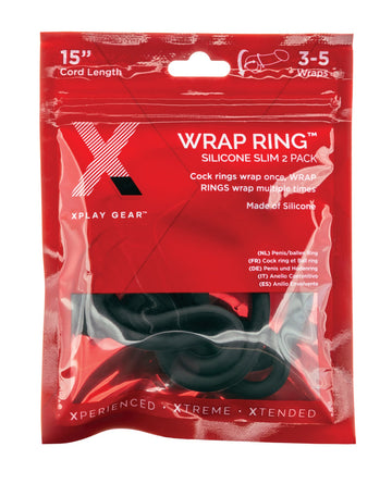 Xplay Gear Silicone 15&quot; Slim Wrap Ring - Black Pack of 2