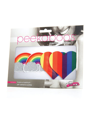 Peekaboos Pride Glitters Rainbows &amp; Hearts - Pack of 2