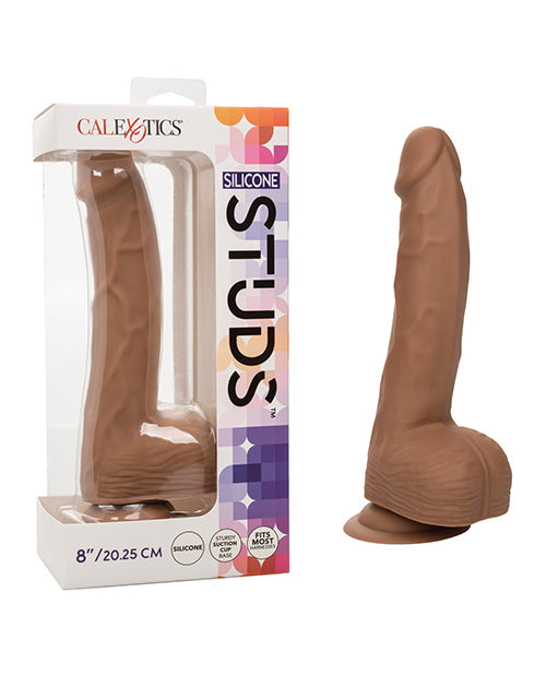 Silicone Studs 8&quot; Dildo - Ivory