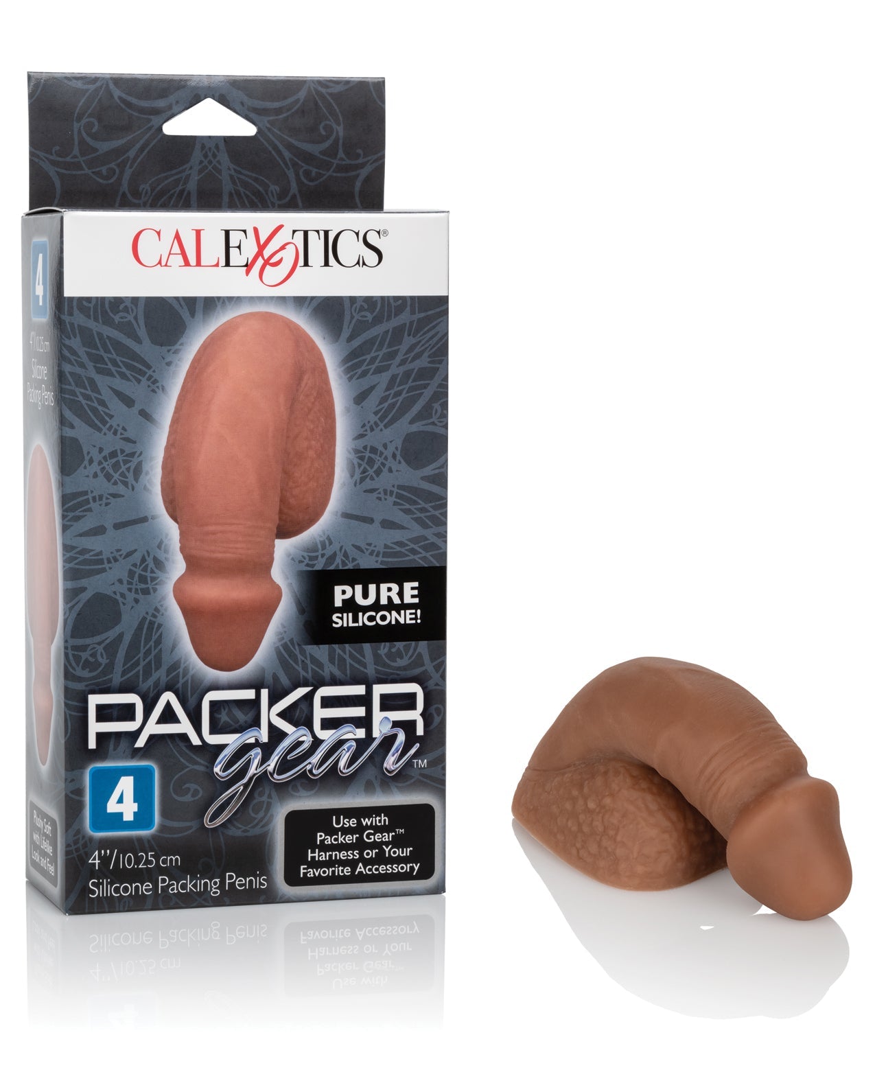 Packer Gear 4&quot; Silicone Packing Penis - Brown