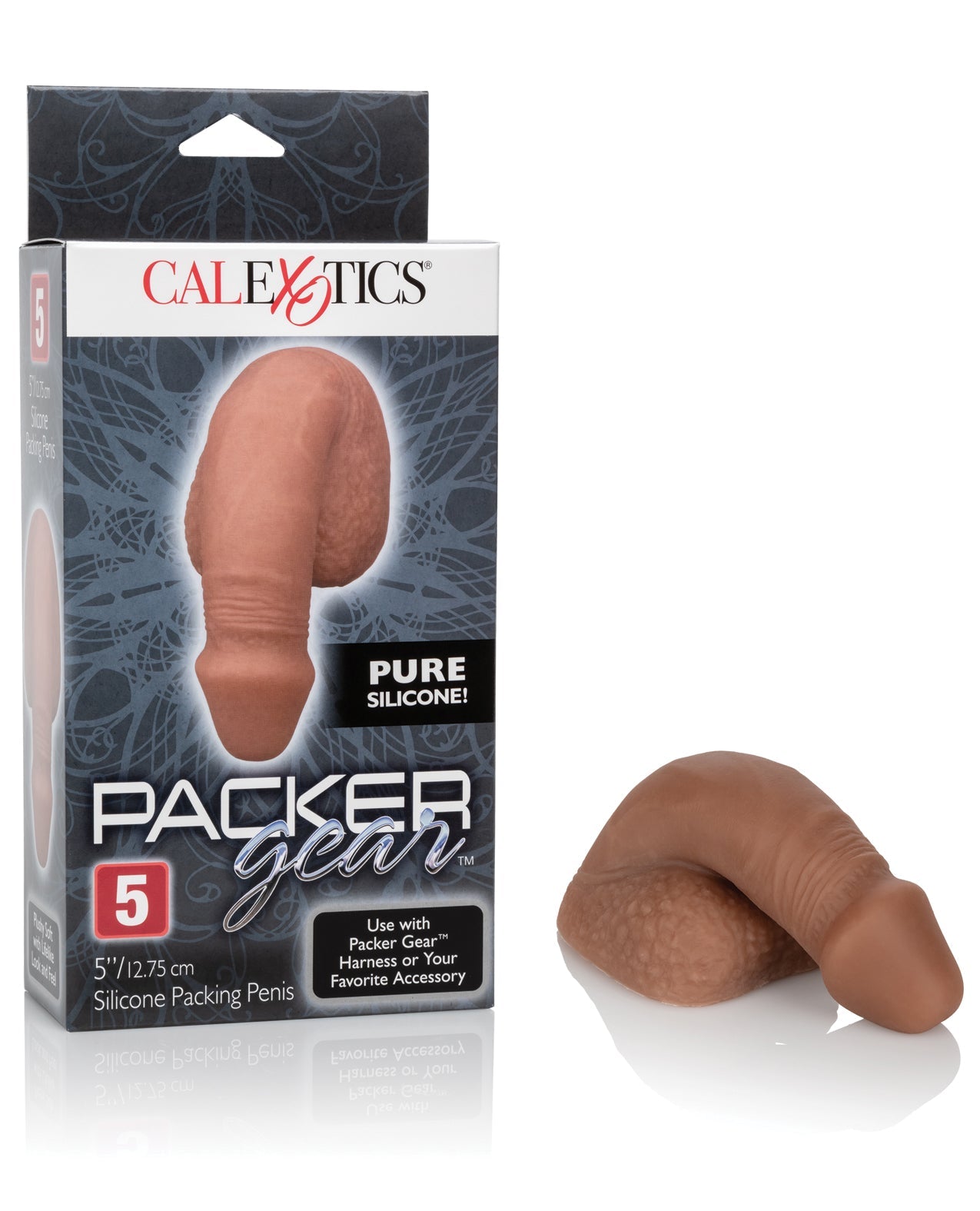 Packer Gear 5&quot; Silicone Packing Penis - Brown