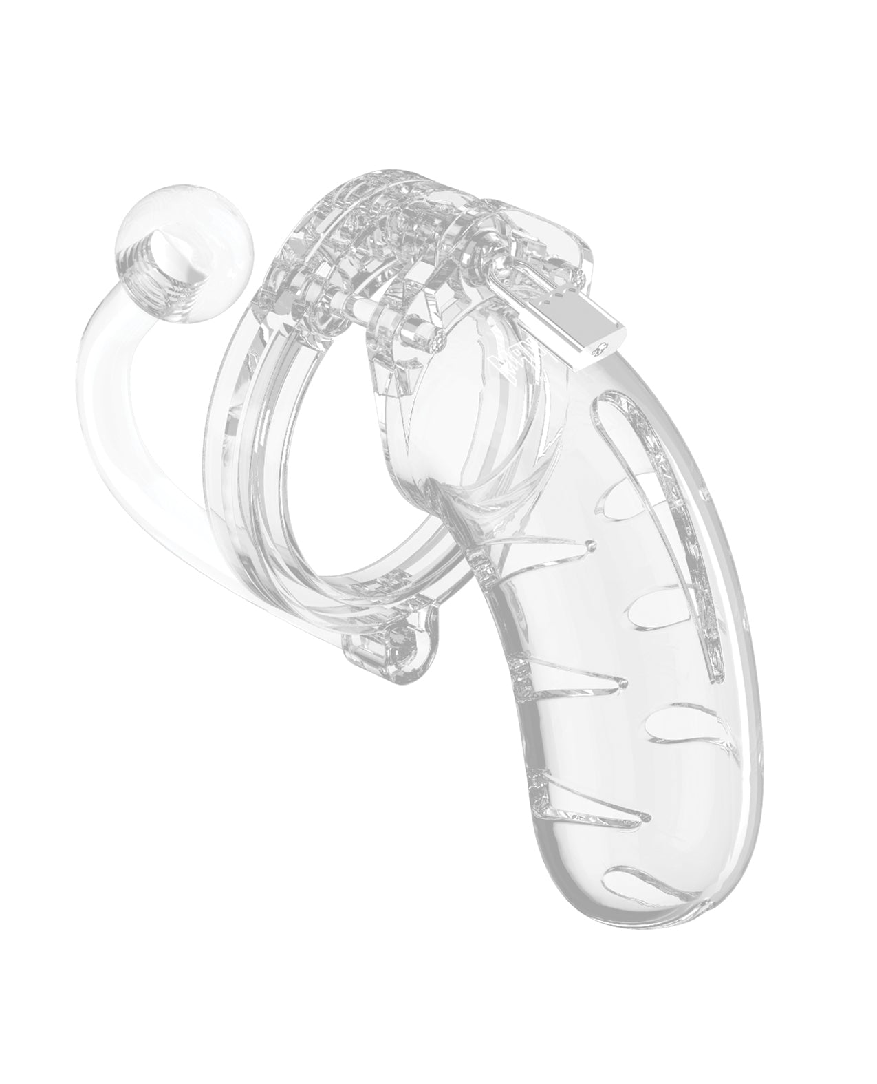Shots Man Cage 4.5&quot; Cock Cage w/Plug 11 - Clear