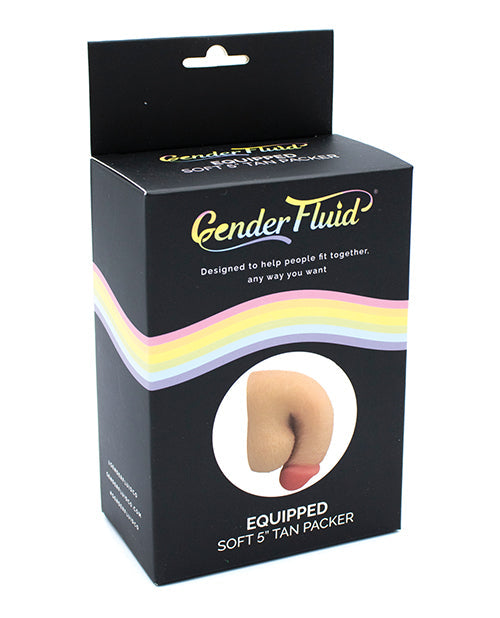 Gender Fluid 5&quot; Equipped Soft Packer - Tan