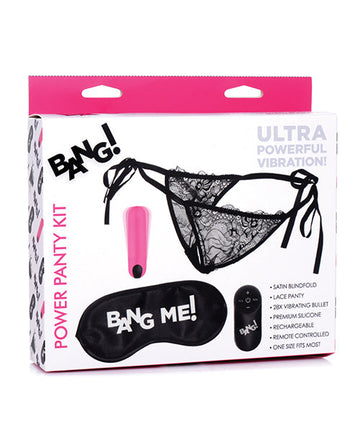 Bang! Power Panty &amp; Blindfold Kit - Pink