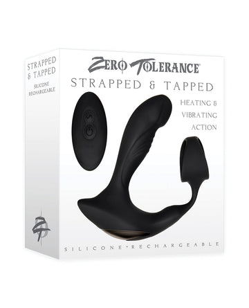 Zero Tolerance Strapped &amp; Tapped Rechargeable Prostate Vibrator - Black