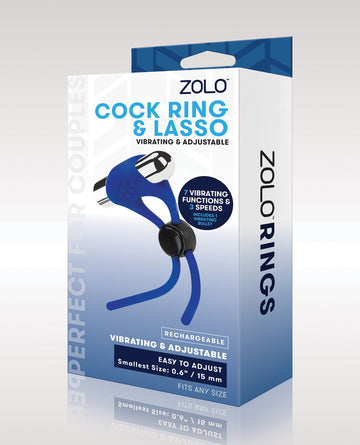 ZOLO Cock Ring &amp; Lasso - Blue