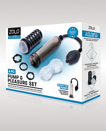ZOLO 6 pc Pump &amp; Pleasure Set - Black