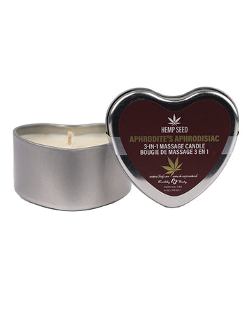 Earthly Body 3 in 1 Massage Heart Candle - 4 oz Aphrodite&#039;s Aphrodisiac