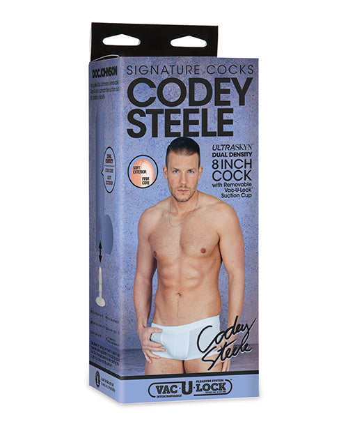 Signature Cocks ULTRASKYN 8&quot; Cock w/Removable Vac-U-Lock Suction Cup - Codey Steele