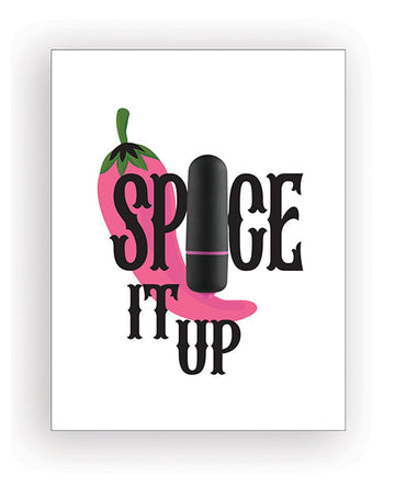Spice It Up Naughty Greeting Card w/Rock Candy Vibrator &amp; Fresh Vibes Towelettes