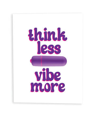 Think Less, Vibe More Naughty Greeting Card w/Rock Candy Vibrator &amp; Fresh Vibes Towelettes
