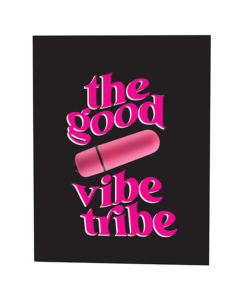 The Good Vibe Tribe Naughty Greeting Card w/Rock Candy Vibrator &amp; Fresh Vibes Towelettes