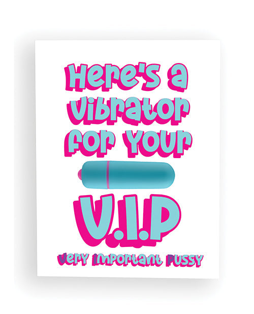 Here&#039;s A Vibrator for Your V.I.P Naughty Greeting Card w/Rock Candy Vibrator &amp; Towelettes