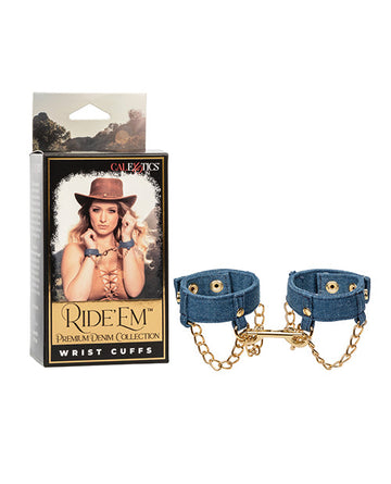 Ride &#039;Em Premium Denim Collection Wrist Cuffs