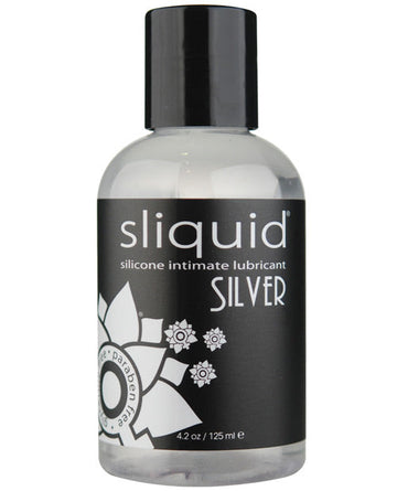 Sliquid Silver Silicone Lube Glycerine &amp; Paraben Free - 4.2 oz