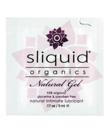 Sliquid Organics Natural Lubricating Gel - .17 oz Pillow
