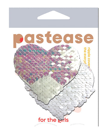 Pastease Premium Color Changing Flip Sequins Heart - Pearl/White O/S