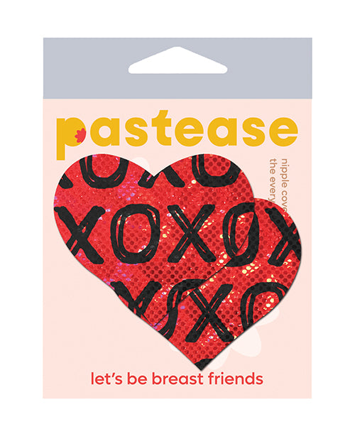 Pastease Premium Glitter XOXO Heart - Red/Black O/S