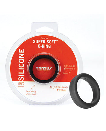 Tantus 1.5&quot; Supersoft C Ring - Onyx