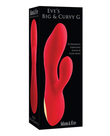 Adam &amp; Eve Eve&#039;s Big &amp; Curvy G Dual Stimulating Vibe - Red/Gold
