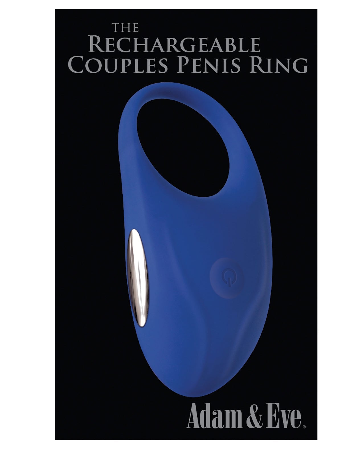 Adam &amp; Eve Rechargeable Couples Penis Ring - Blue